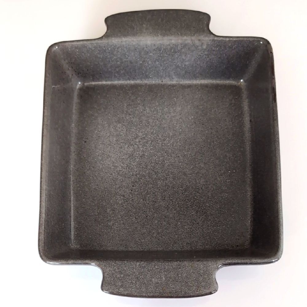 stoneware Square grey Marled glazed Baking Dish
